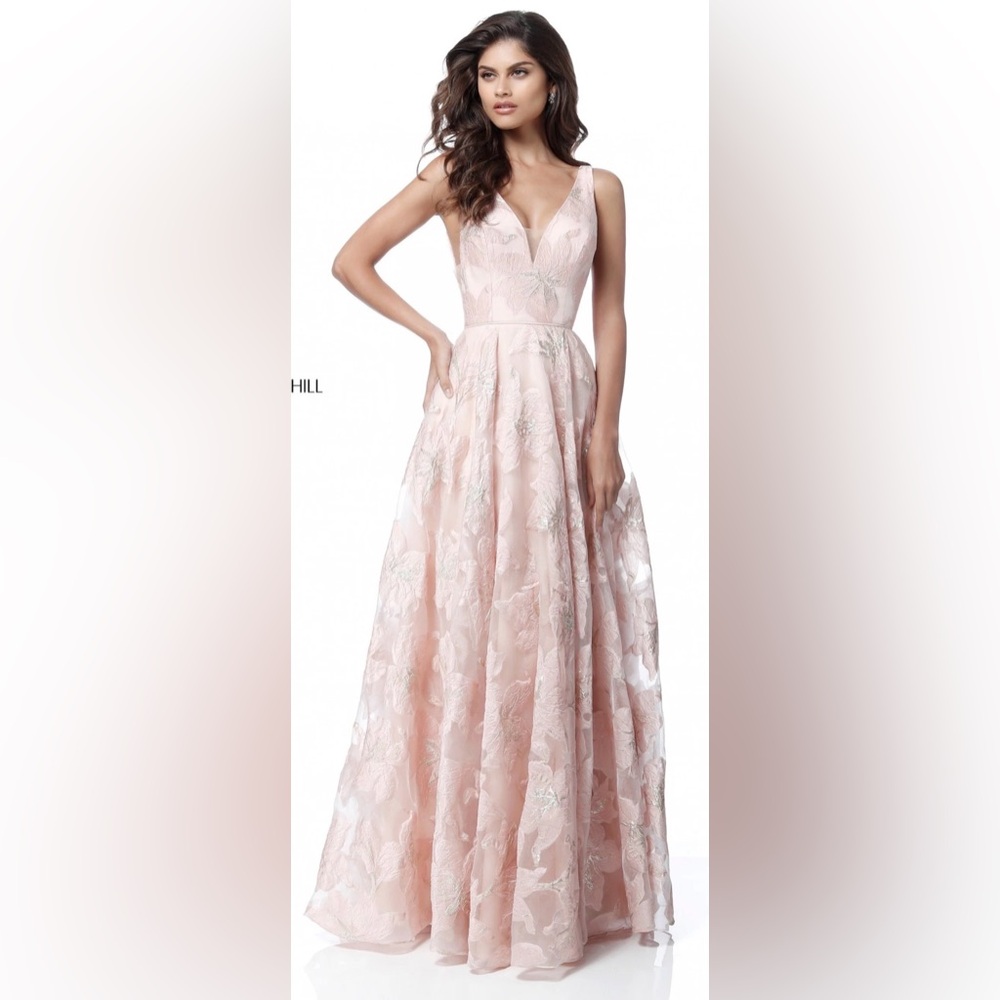 Sherri Hill Blush Floral Dress